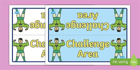 👉 Challenge Area Group Table Sign Teacher Made Twinkl