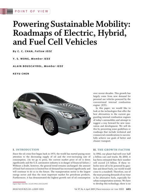 PDF Powering Sustainable Mobility Roadmaps Of Electric Hybrid And