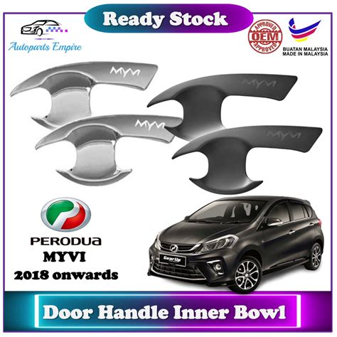 Perodua Myvi Door Handle Inner Bowl Cover Trim Matt Black Or Chrome