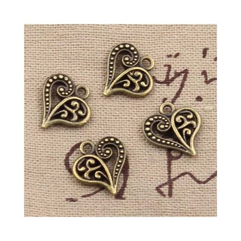 30 sztuk Charms hollow piękne serce 15x14mm handmade Craft tworzenie