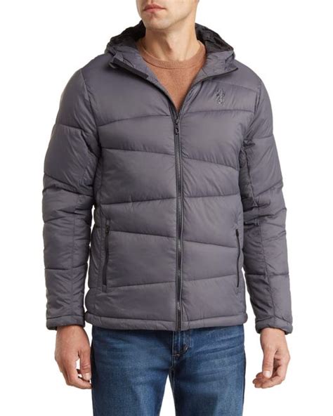 Spyder Nexus Puffer Jacket In Gray For Men Lyst