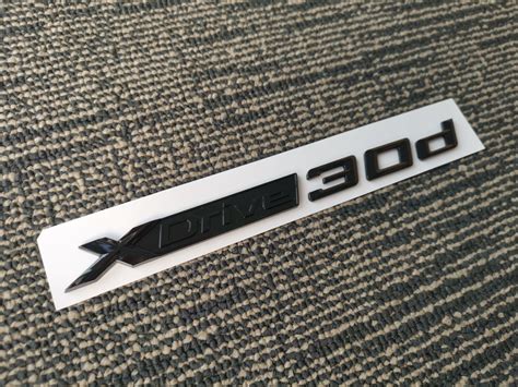 Gloss Black Oem New Style Bmw Xdrive D Badge Side Fender Rear Trunk