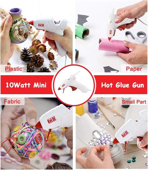 Buy Piece Hot Glue Gun Kit KeLDE W Full Size Heavy Duty Glue Gun Bonus Watts Mini