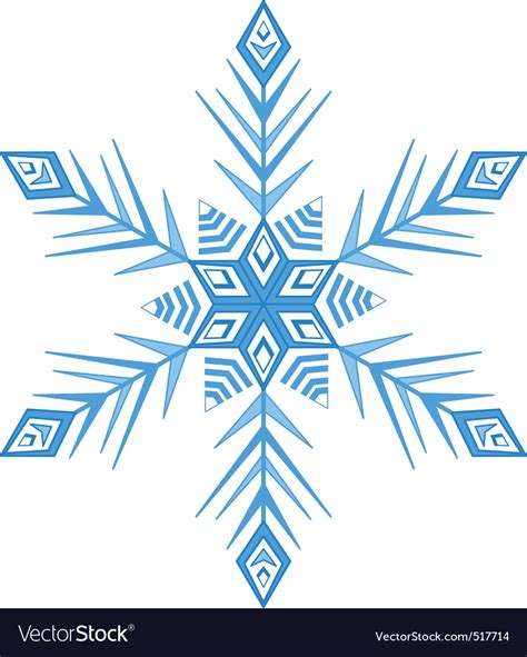 Snowflake Royalty Free Vector Image - VectorStock