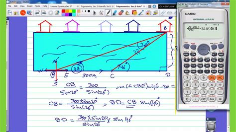 Math Nd Secondary Second Term Trigonometry Angles Of Elevation