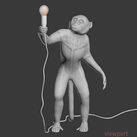 SELETTI The Monkey Lamp Standing 3D model | CGTrader