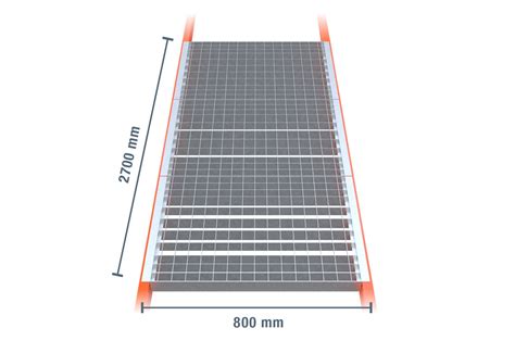 2 700 mm grigliato zincato per portapallet PR4500 800 mm profondità