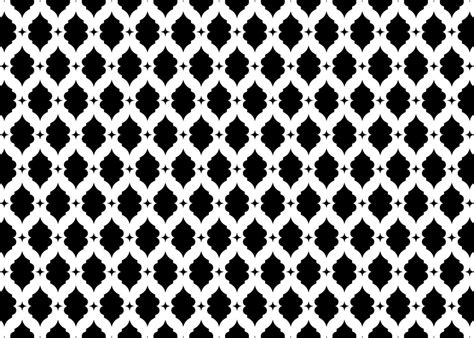 Black And White Moroccan Quatrefoil Tiles Arabic Islamic Pattern Vector