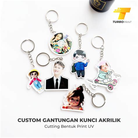 Jual CUSTOM GANTUNGAN KUNCI KEYCHAIN BERKUALITAS AKRILIK GANCI MURAH UV