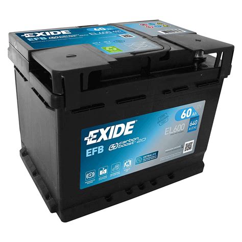 Autobatterie EXIDE EL600 12V 60Ah 640A Start Stop EFB Starterbatterie