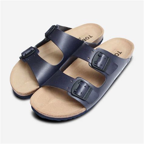 Tommy Jeans Ink Blue Mens Designer Buckle Sandals