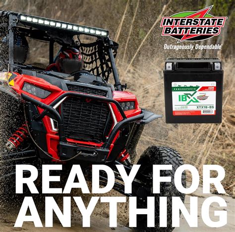 Interstate Batteries YTX16 BS Batería de 12 V y 14 Ah Powersports