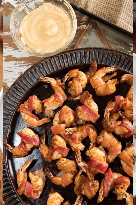 Bacon Wrapped Shrimp With A Savory Remoulade Sauce Dip Recipes