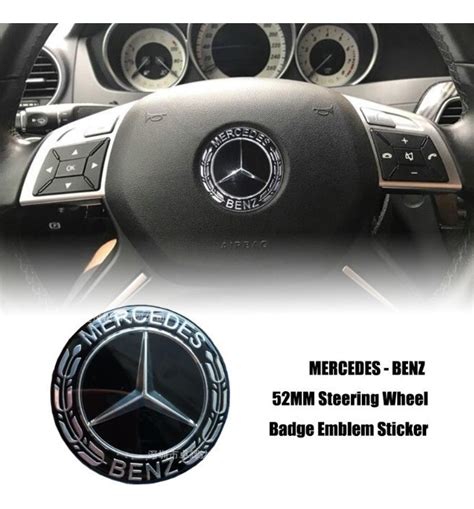 Emblema Volante Escudo Mercedes Benz Amg Clase A C E Negro MercadoLibre