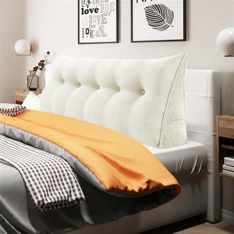 Amazon WOWMAX Wedge Pillow Headboard Queen Triangular Headboard