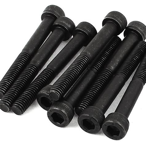 M6x50mm 12 9 Alloy Steel Hex Socket Head Cap Screws Bolts Black 10Pcs H5I2