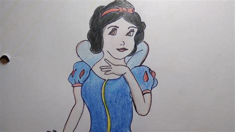 How To Draw Snow White Step By Step Youtube