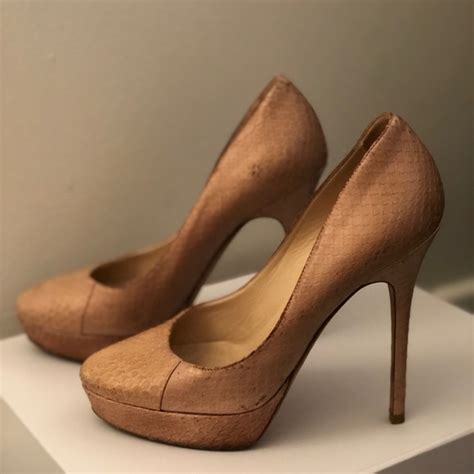Jimmy Choo Shoes Nude Snakeskin Jimmy Choo Platform Pump Poshmark