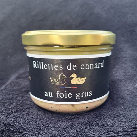 Commandez Notre Rillettes De Canard Au Foie Gras 190g Chez GAEC Bordes