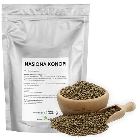 NASIONA KONOPI ziarno konopne niełuskane 1kg 10661778604 Allegro pl