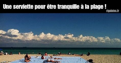 Une serviette pour être tranquille à la plage Blagues et les