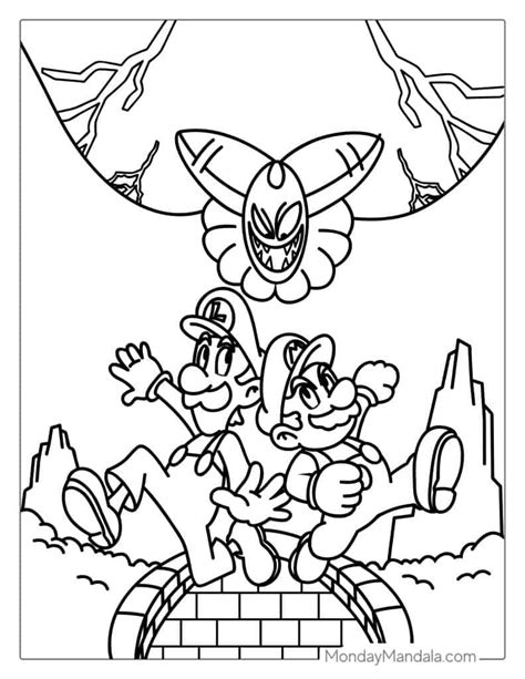 Wario And Waluigi Coloring Sheets Coloring Pages