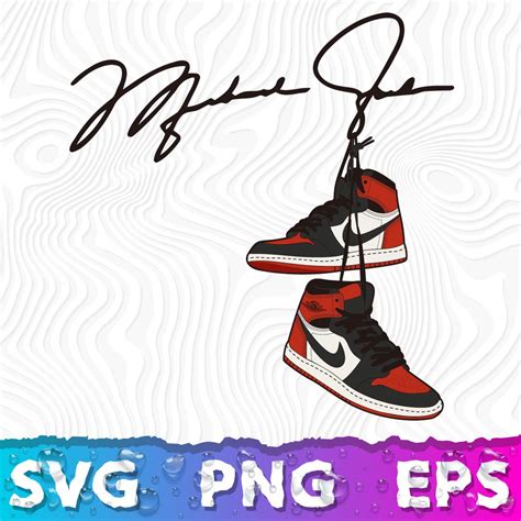 Michael Jordan Signature With Hanging Sneakers SVG, Jordan S - Inspire ...