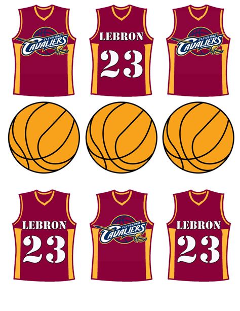 Cleveland Cavaliers Basketball Cupcake Toppers Diy Printable  300 D