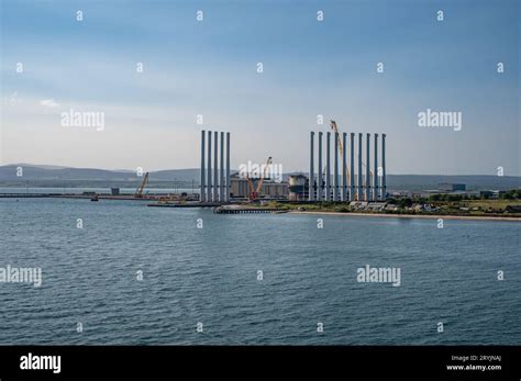 Offshore Wind Turbine Construction Company At The Sea Near Invergordon