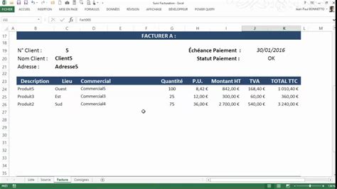 Gestion Compte Client Excel