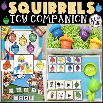 SURPRISE SQUIRRELS ACORN FALL TOY COMPANION SPEECH THERAPY By SLP