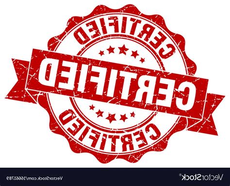 Certified Stamp Vector At Vectorified Collection Of Certified