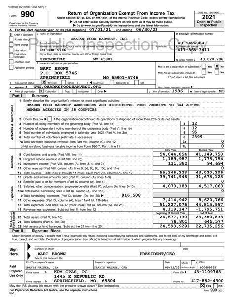 2021 IRS Form 990 By Ozarks Food Harvest Issuu