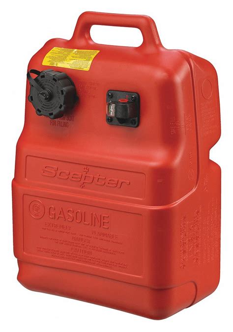 Scepter Marine Portable Fuel Tank Red Plastic 6 6 Gal Capacity 9 75 In Height 14 In Width