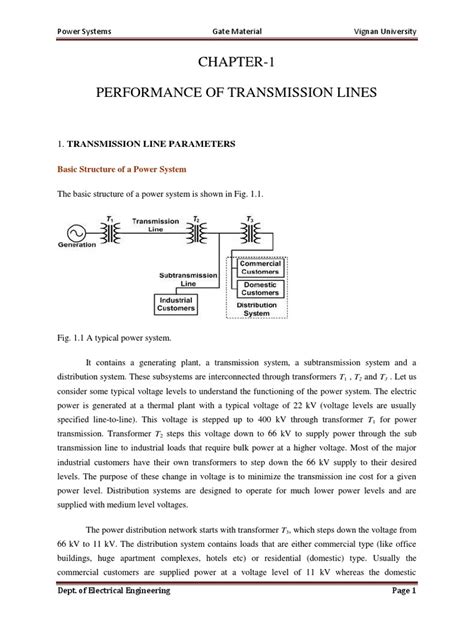 Chapter 1 | PDF | Electric Power Transmission | Electric Power Distribution
