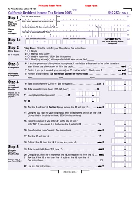 Online Fillable Form 540 Printable Forms Free Online