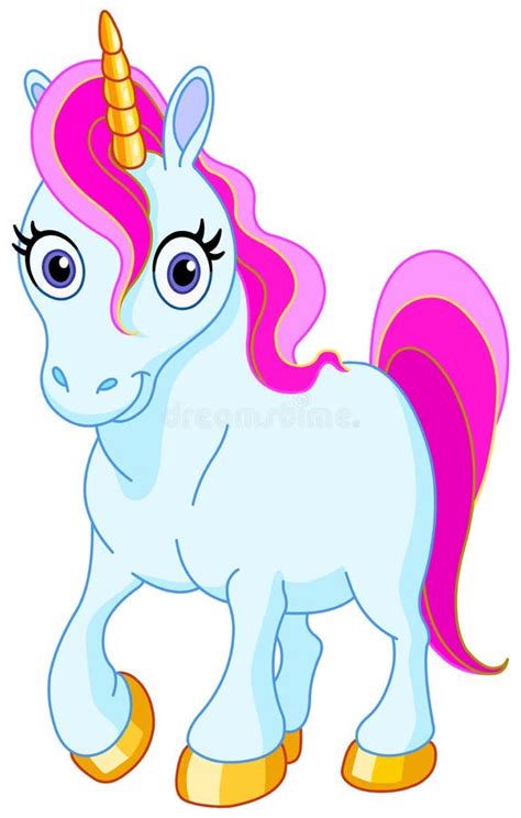 Caricatura Hermosa Unicornio Con Forma De Arco Iris Sobre Fondo Blanco