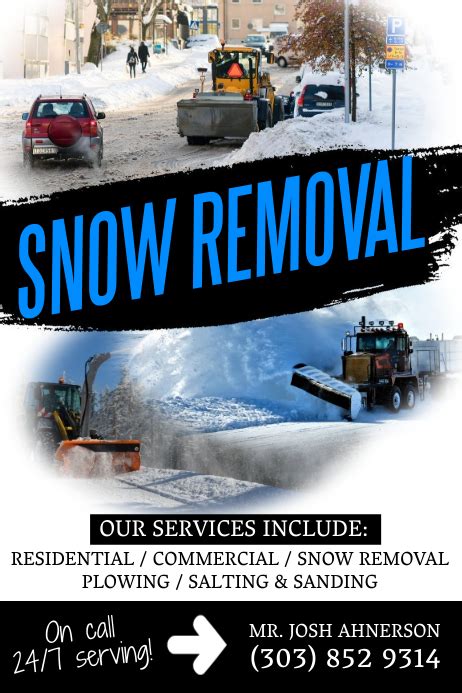 Snow Removal Services Flyer Template Postermywall