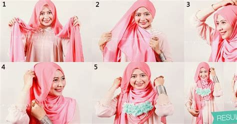 mode hijab trend    berkerudung segi empat  wajah bulat