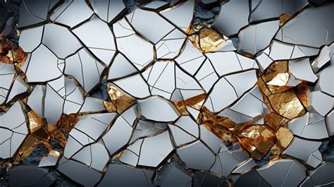 Premium AI Image | Wallpaper of cracked glass