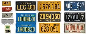 Vintage California License Plates Classic California License Plates