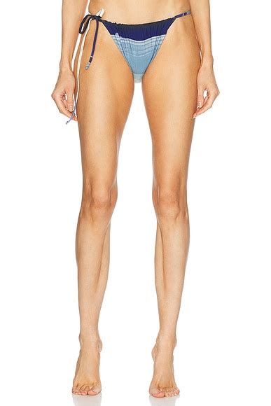 SIR Sunview String Brief Bikini Bottom In Shoreline Stripe FWRD