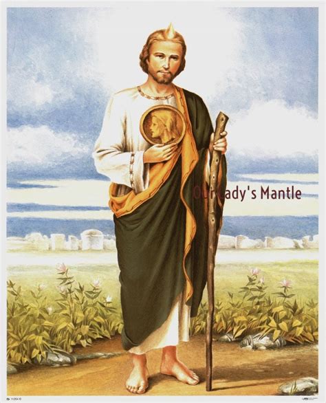 St Saint Jude Thaddeus Picture 8 14 Wide X 10 Etsy