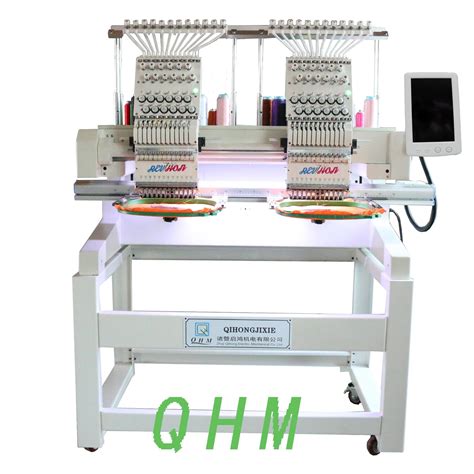 Qhm Head Computerized Industrial Multi Needle Logo Embroidery Machine