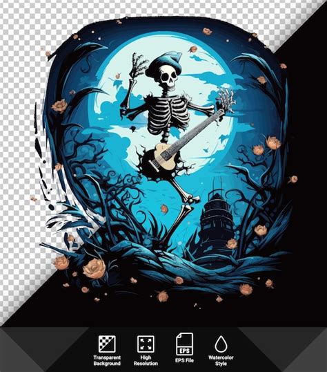 Premium Vector Vector Skeleton Playing Guitar Halloween