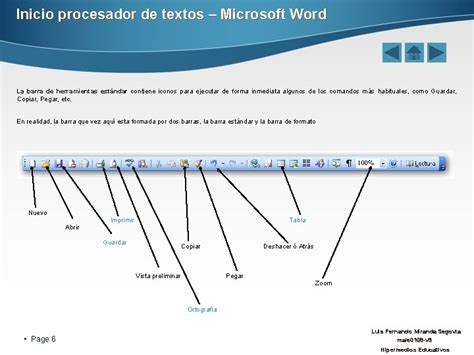 Procesador De Textos Microsoft Word Inicio De La