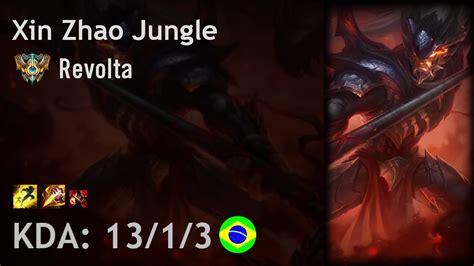 Xin Zhao Jungle Vs Warwick Revolta Br Challenger Patch 7 19 Youtube