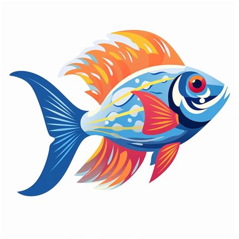 Premium AI Image | Angelfish drawing for magazine spreads