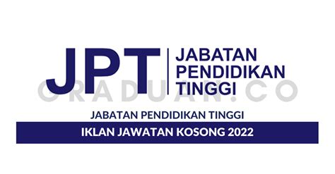 Permohonan Jawatan Kosong Jabatan Pendidikan Tinggi Portal Kerja