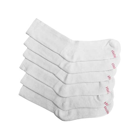 Hanes Womens Comfortblend Crew Socks 6 Pack White 5 9